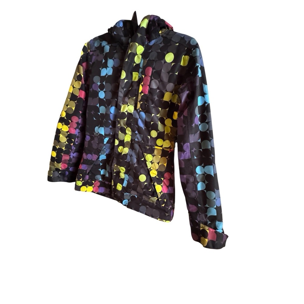 Burton Dry Ride Colorful Geometric Dot Snowboard Ski Hooded Jacket Women's XS - Picture 2 of 12